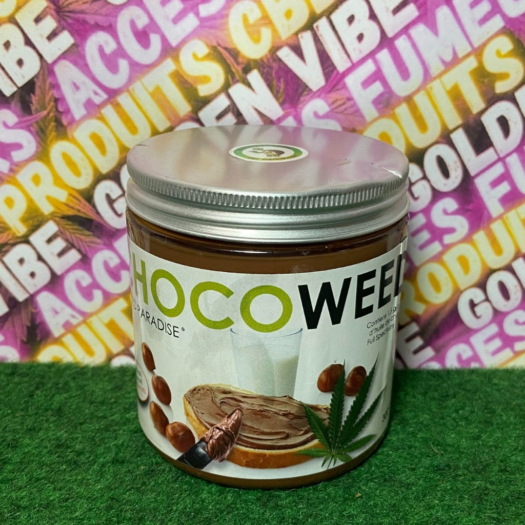 Pate a tartiner au Chocolat " CHOCOWEED " Pot de 300 Gr 20% Huile Cbd