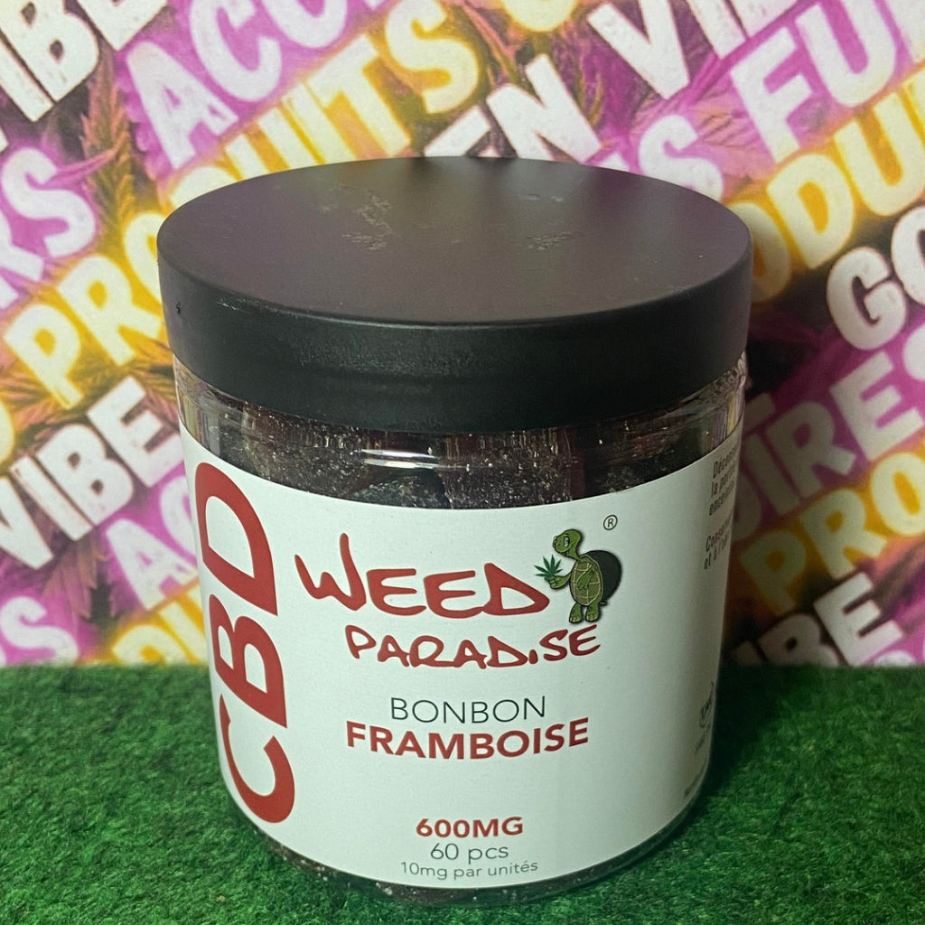 BONBONS WEED PARADISE 600MG CBD "FRAMBOISE" 60 PCS