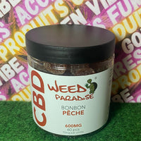 BONBONS WEED PARADISE 600MG CBD "PÊCHE" 60 PCS