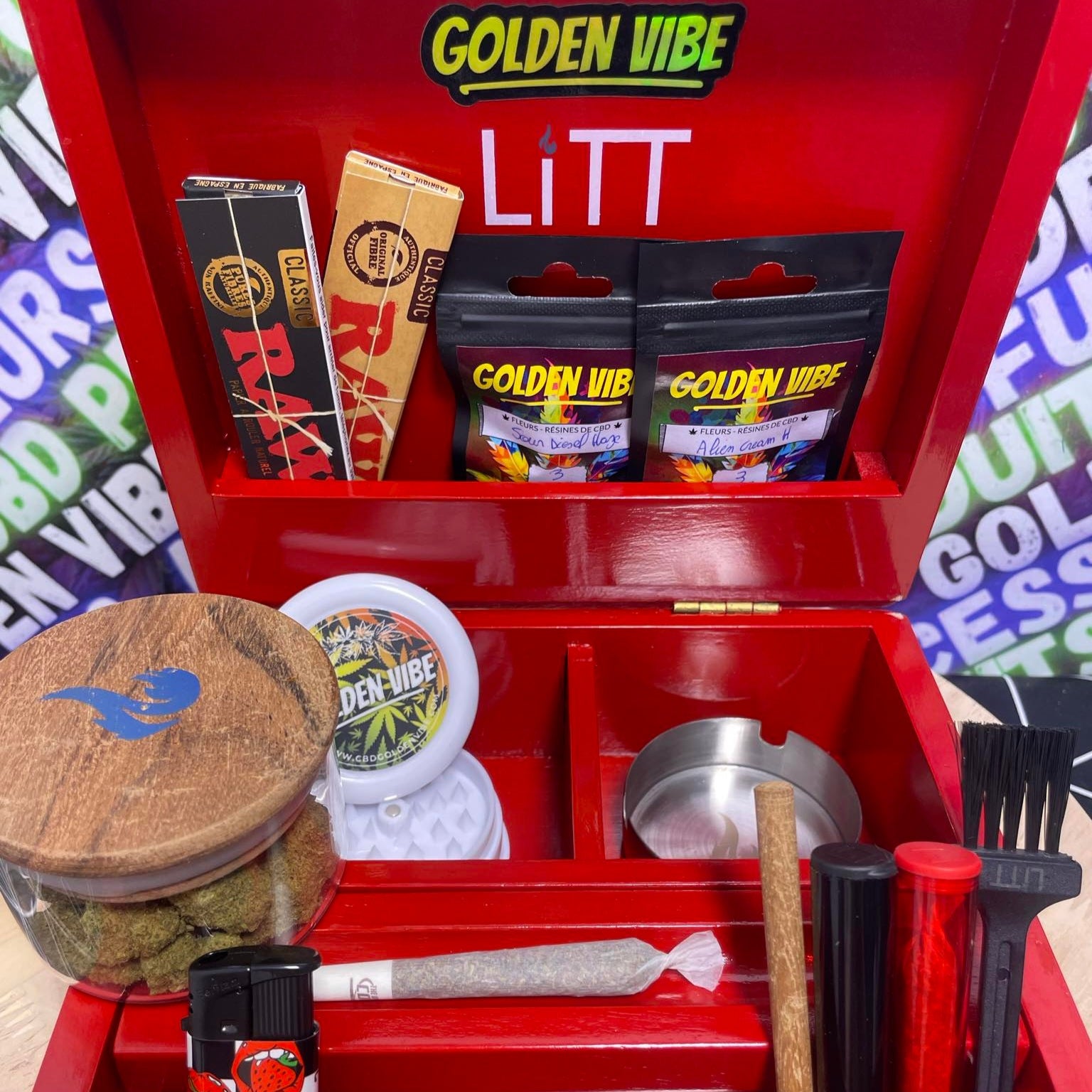 LITT 420 BOX BY GOLDEN VIBE - ROUGE