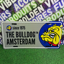 PLAQUE DECORATIVE THE BULLDOG GRIS