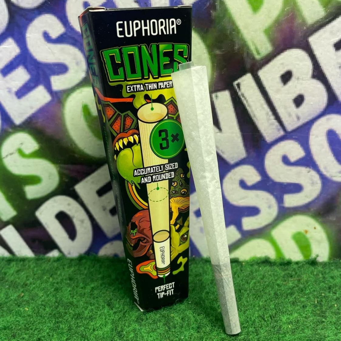 CONES EUPHORIA KINGSIZE SLIM + FILTRES PAR 3