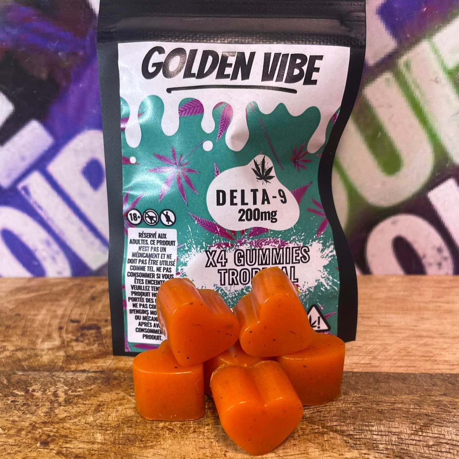 X4 GUMMIES GOLDEN VIBE (50MG Δ-9 THC)