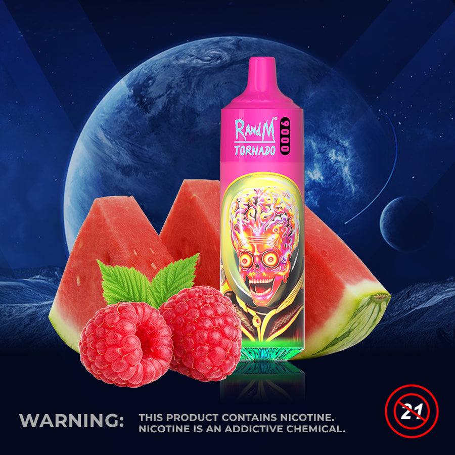 TORNADO 9000 PUFFS SANS CBD RASPBERRY WATERMELON