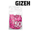 FILTRE GIZEH CHARBON ACTIF 6MM PINK PAR 50