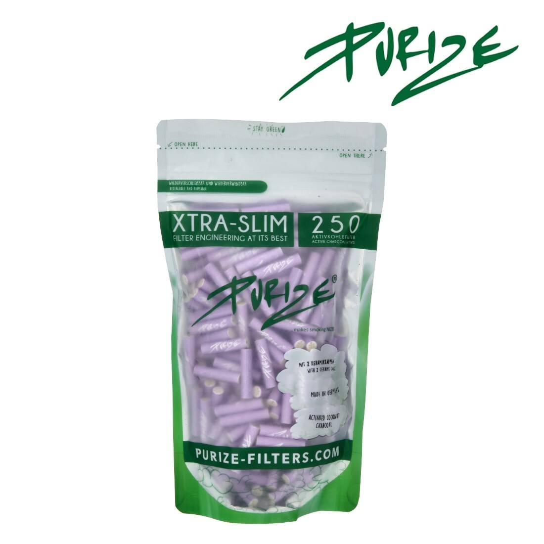 FILTRES PURIZE AU CHARBON ACTIF XTRA SLIM PAR 250
