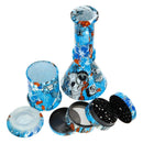 MINI BANG EN VERRE DREAMLINER BLUE DERBY AVEC SACOCHE 15CM