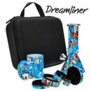 MINI BANG EN VERRE DREAMLINER BLUE DERBY AVEC SACOCHE 15CM