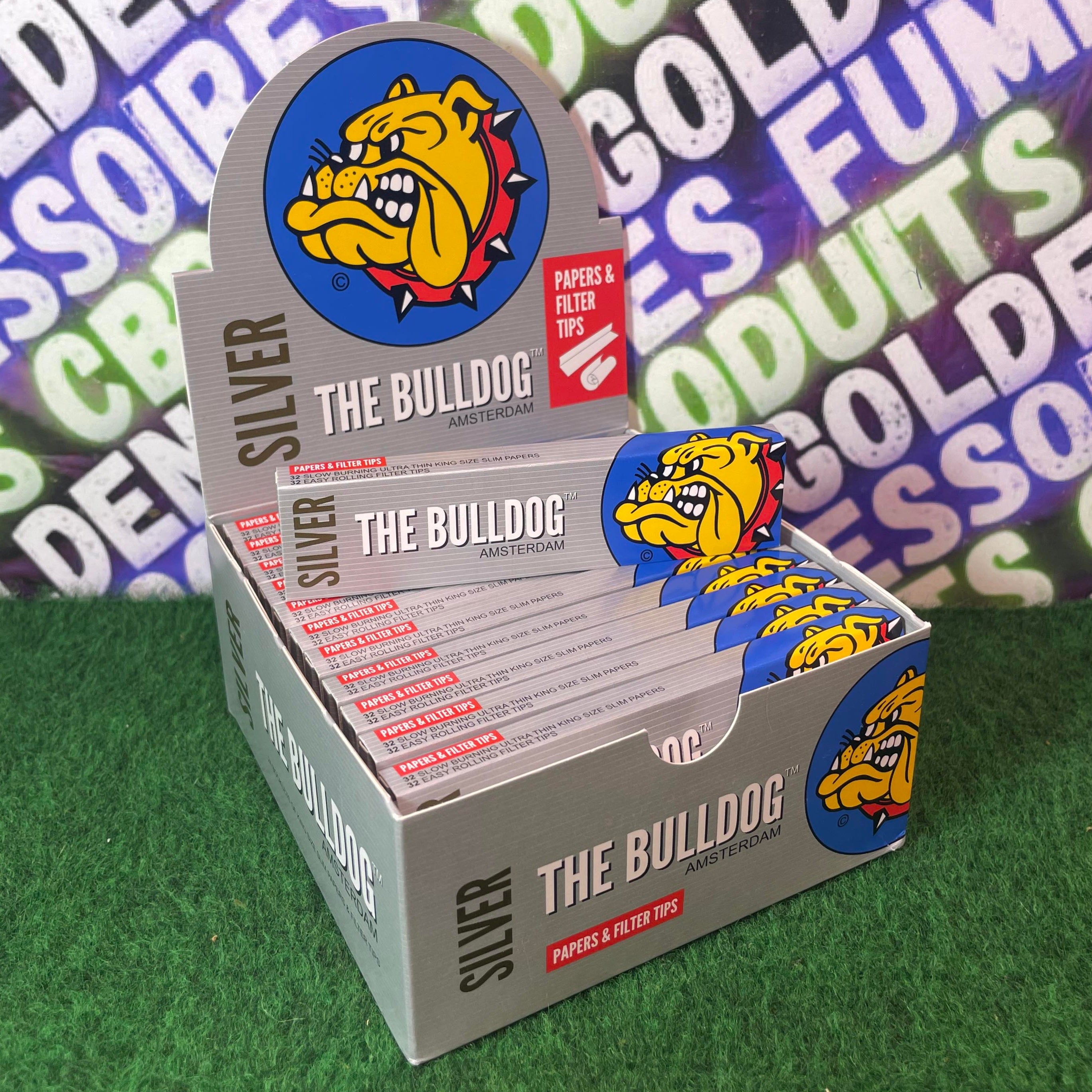 FEUILLES A ROULER THE BULLDOG SILVER SLIM + TIPS