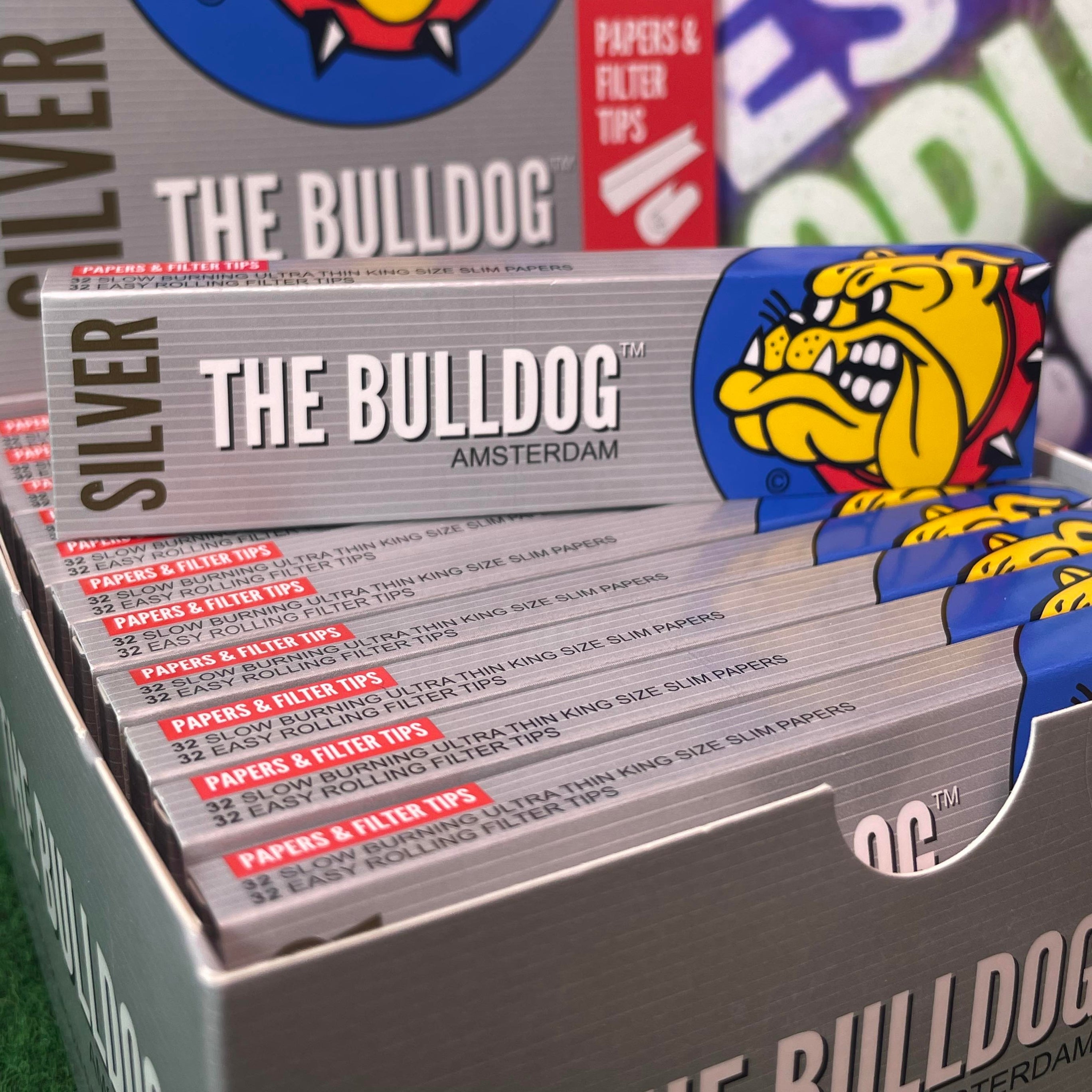 FEUILLES A ROULER THE BULLDOG SILVER SLIM + TIPS