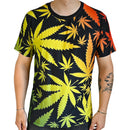 T-SHIRT CANNABIS MULTICOLORE LEAF