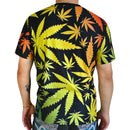 T-SHIRT CANNABIS MULTICOLORE LEAF