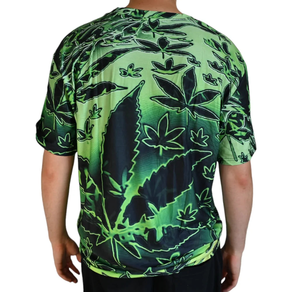 T-SHIRT CANNABIS PSYCHÉDÉLIQUE VERT