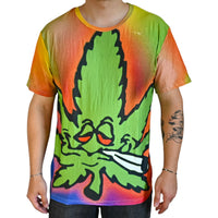 T-SHIRT CANNABIS MULTICOLORE CARTOON