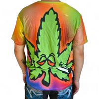 T-SHIRT CANNABIS MULTICOLORE CARTOON